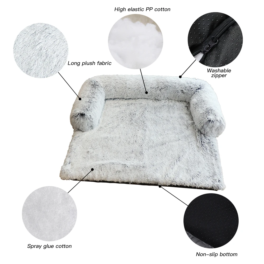 
CF factory multifunctional pet mattress with removable dog plush pillow furret plush Pet Beds & Accessories pet beds dog bed 