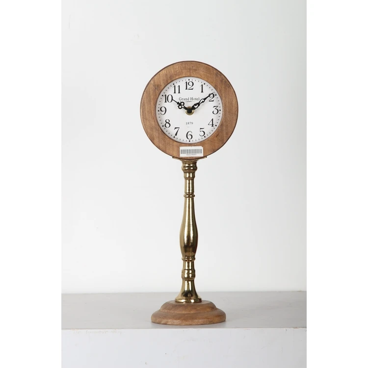 Factory Price Original Home Decor desktop stand Clocks Quartz Clock round Table Clock