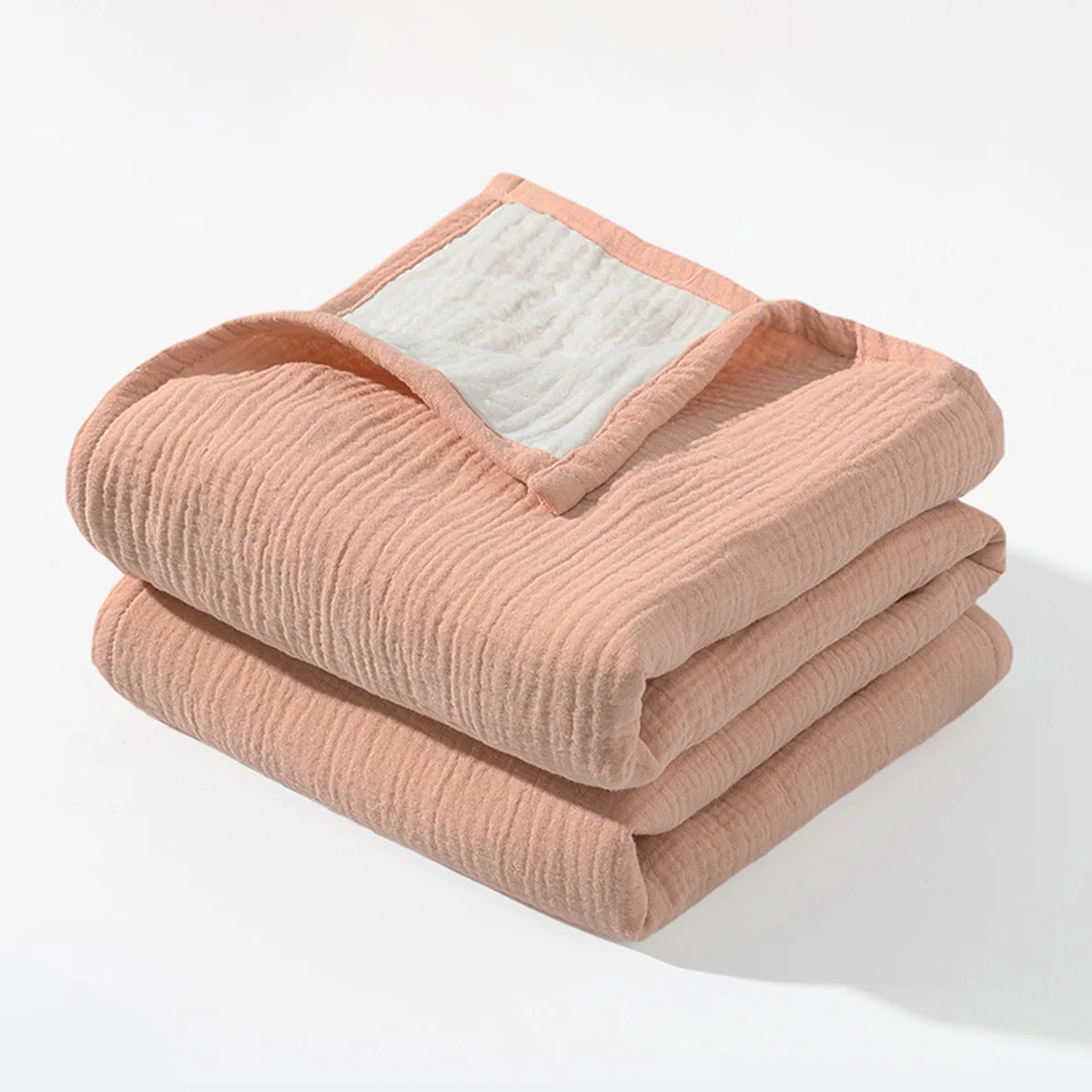 Wholesale custom pattern solid 4 layers cotton muslin blanket for baby multilayer 3 pack for girls boys 4 layers