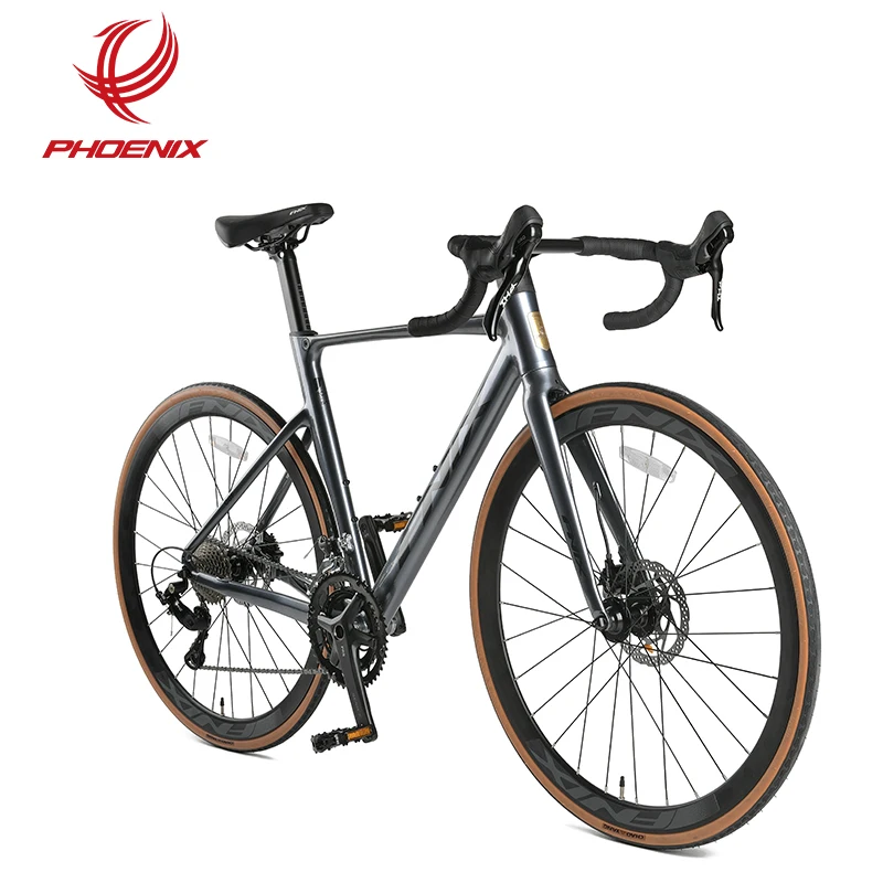 Phoenix 700c Highway Bicycle Aluminum Alloy Frame 20 Speed Bicycle Curved Handlebar Cycling Road Bike