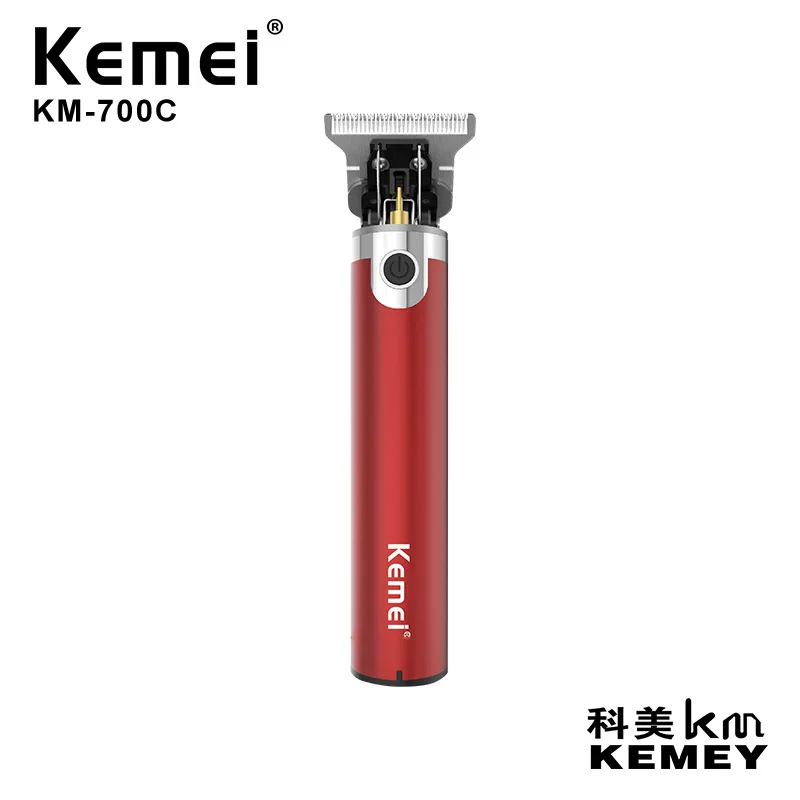 
Kemei hair clipper KM-700C hollow L-shaped blade, reticulated metal body, USB rechargeable hair clipper 