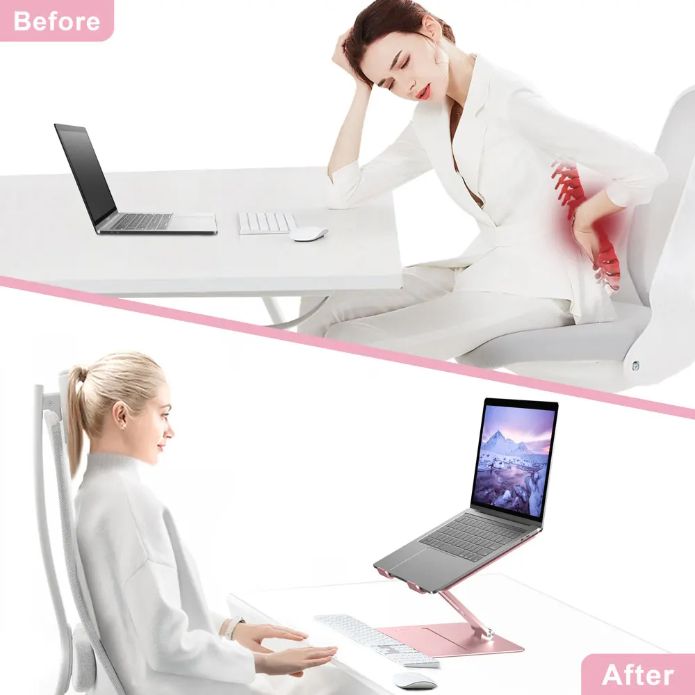 Aluminum Alloy PC Support Folding Computer Book Phone Magazine Laptop Stand For Macbook Laptops Foldable