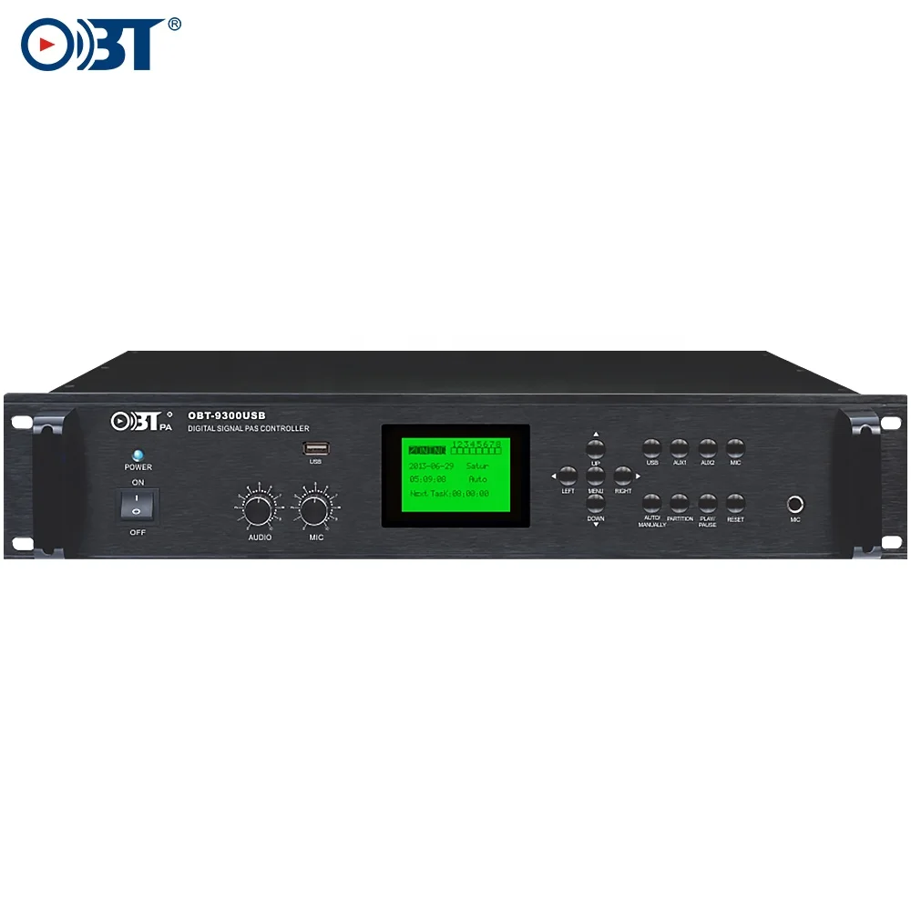 Obt-9300 Usb Automatic School Bell Timing Sound Effect Controller for School Education System in Public Address System