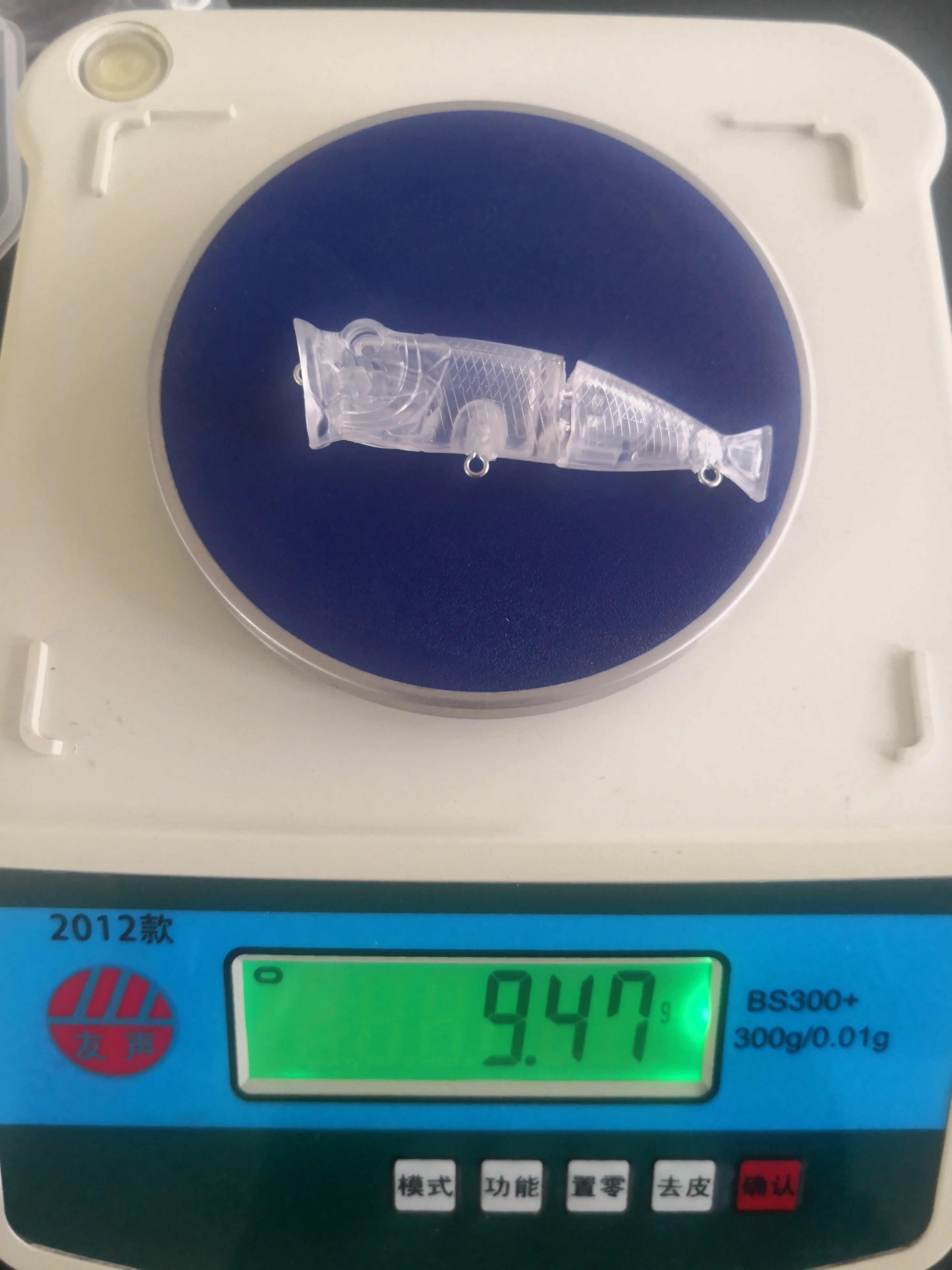 NO MOQ 80mm unpainted fishing lure ABS popper  9.4g blank crankbait 8220# Free Eye