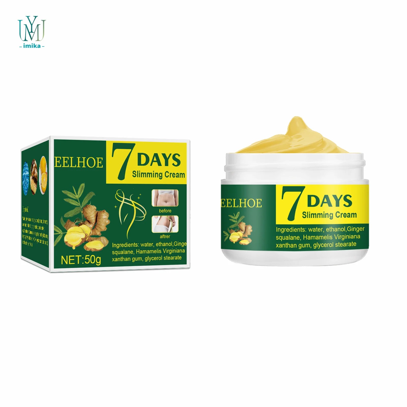 Stomach Belly Fat Burning Slimming Cream for Men and Women Weight Loss Ginger Slimming Cream for Men and Women