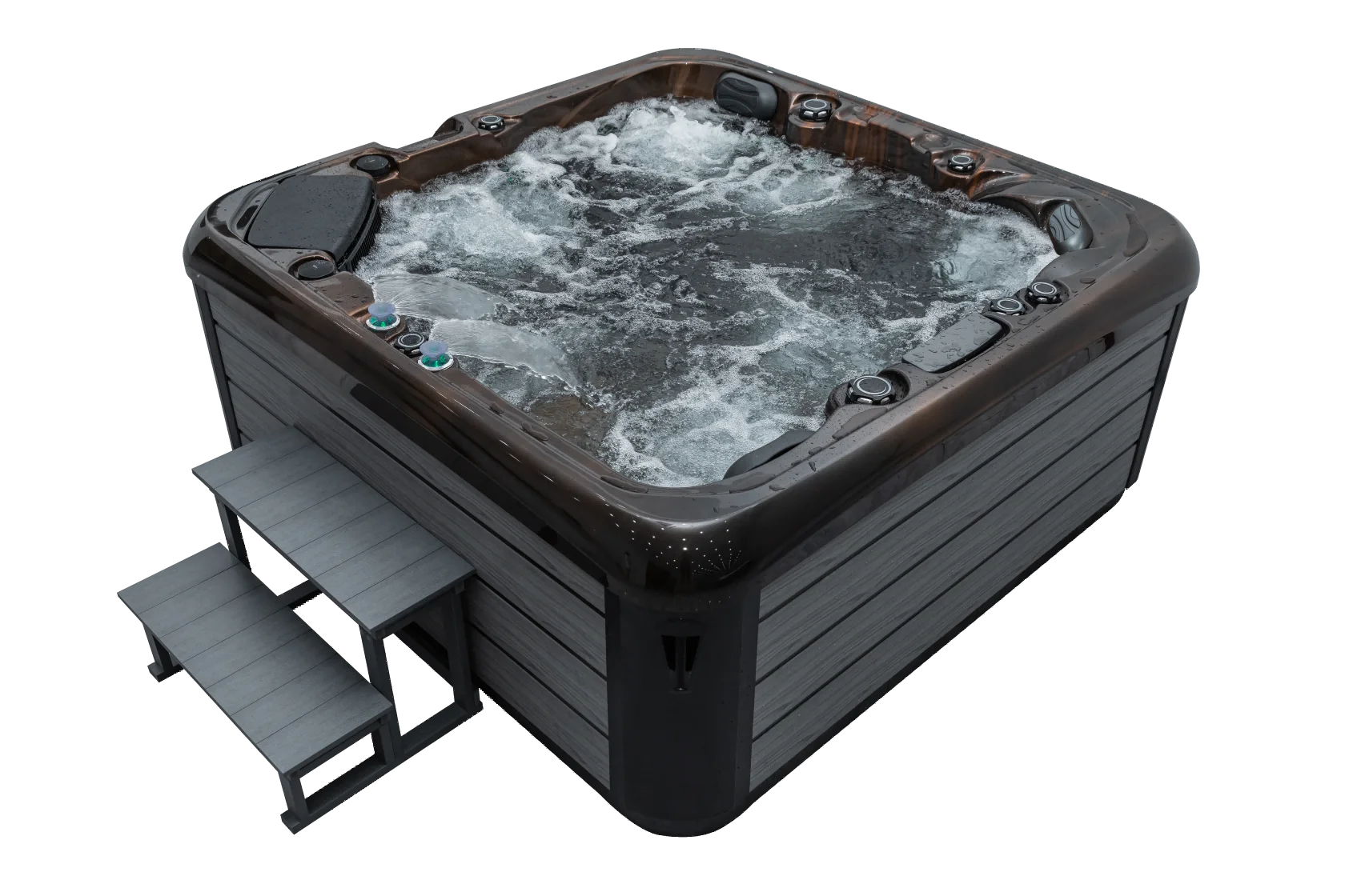 Wholesale custom China new style 5 people outdoor massage bathtub color change led light bathtub massage balboa acrylic spa