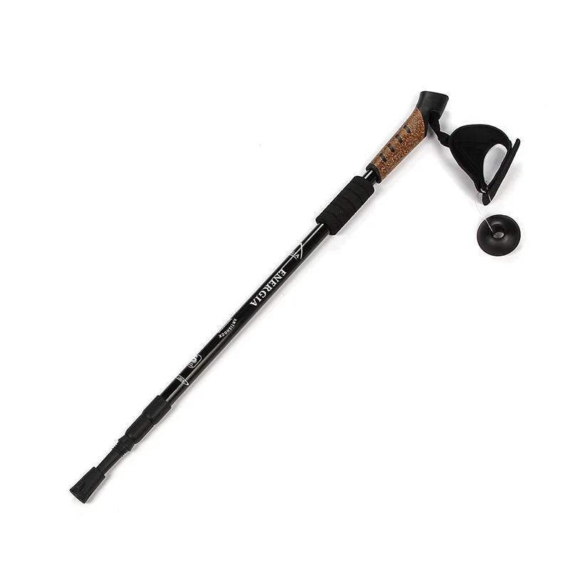 Aluminium 6061 external lock adjustable telescopic Trekking Poles Collapsible Nordic Walking Stick