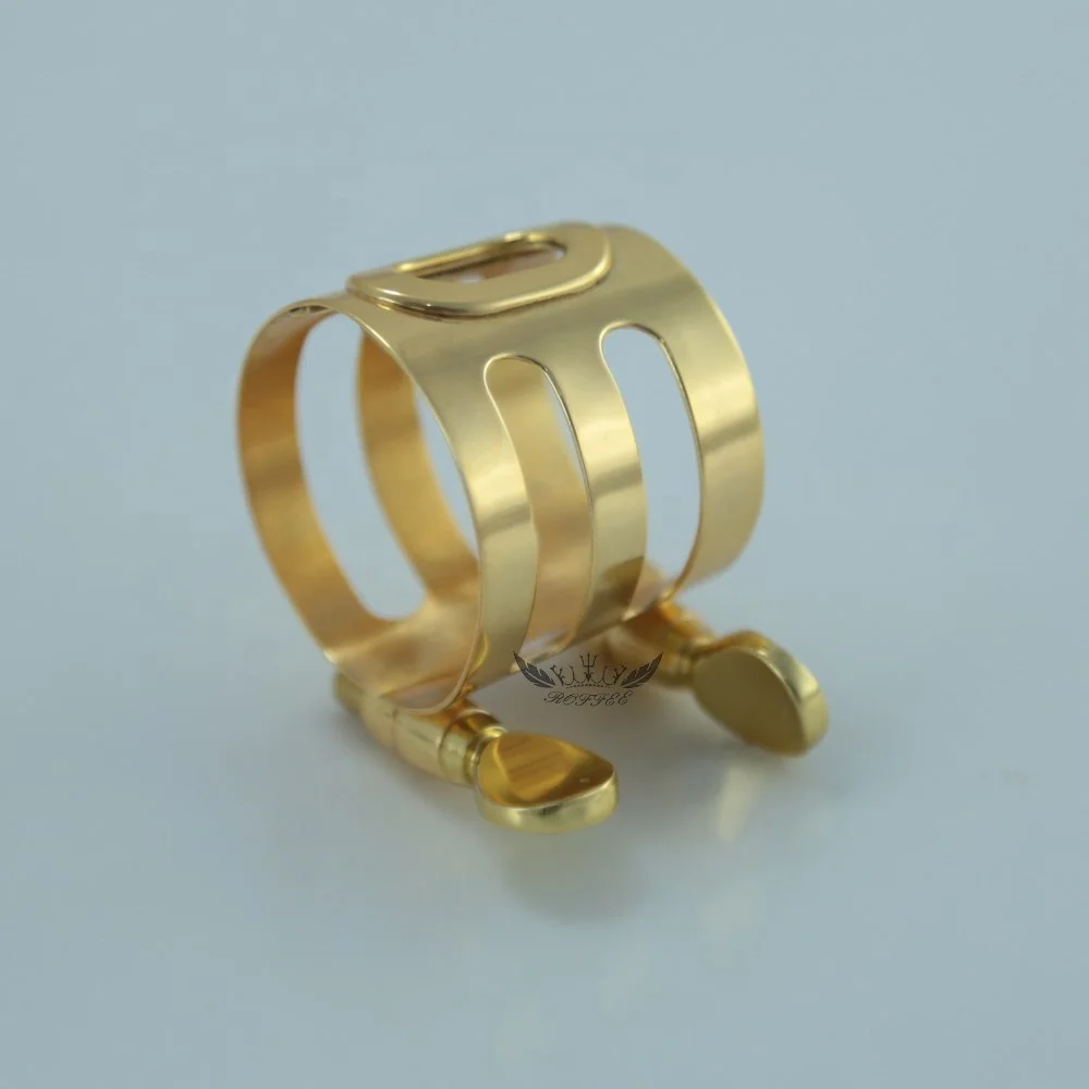 Roffee Musical Instrument Parts Accessories High Grade Gold Lacquer Alto Saxophone Sax Ligature