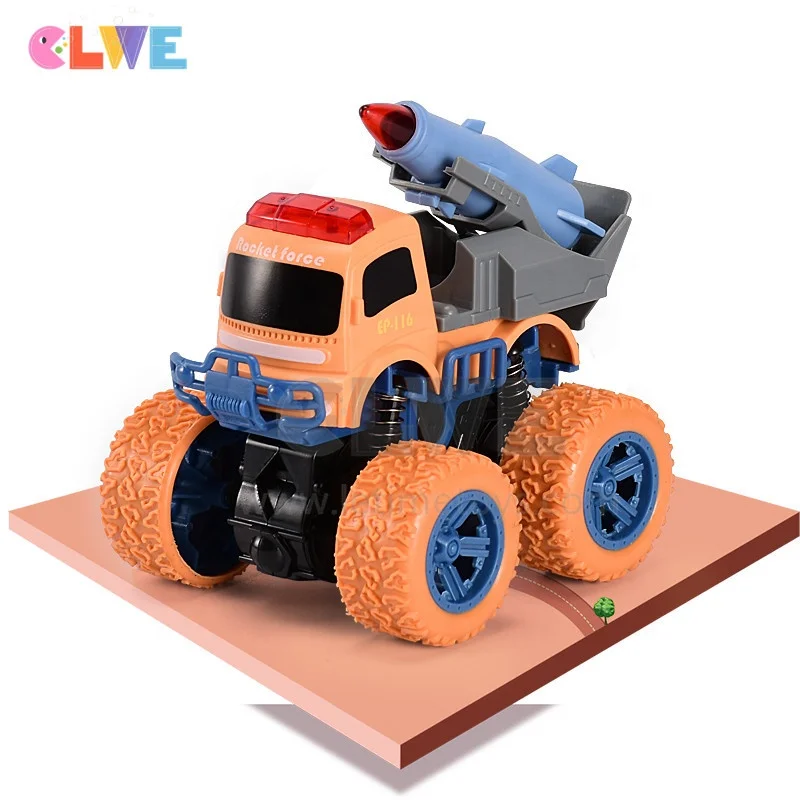 Novelty military vehicles Inertia Four-Wheel Drive Off-road Vehicle Toy Car candy toy car rocket carrier car