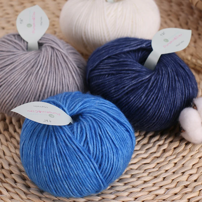 
Zhonghuai solid colors acrylic polyester cotton air yarn knitting and crochet yarn 