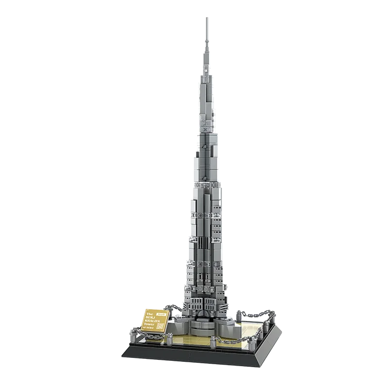 WANGE 4222 building block educational toys for kid  girl and boy Burj Khalifa Tower-Dubai architecture Lepining  technic  bricks