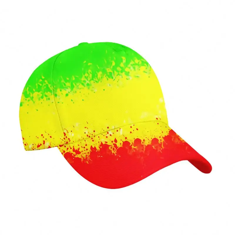 Jamaica Rasta Reggae Green/Yellow/Red Smog Sport Cap Custom Breathable Snapback Sports Caps Adjustable Unisex Baseball Cap Hats