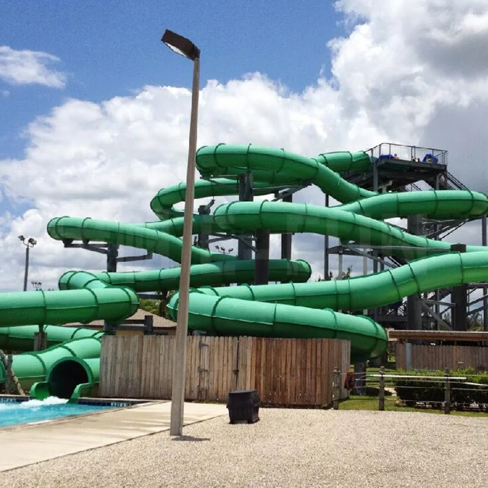 Spiral Black Hole Fiberglass  Water Slide Aqua Park Pool Slide