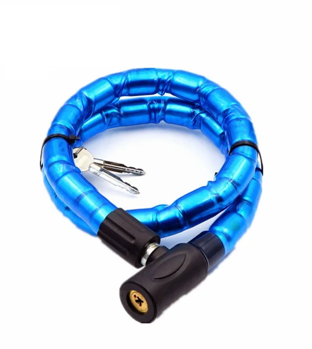 strong transparent cable environmental pvc Blue Barrel bike chain locker bicycle Joint Lock
