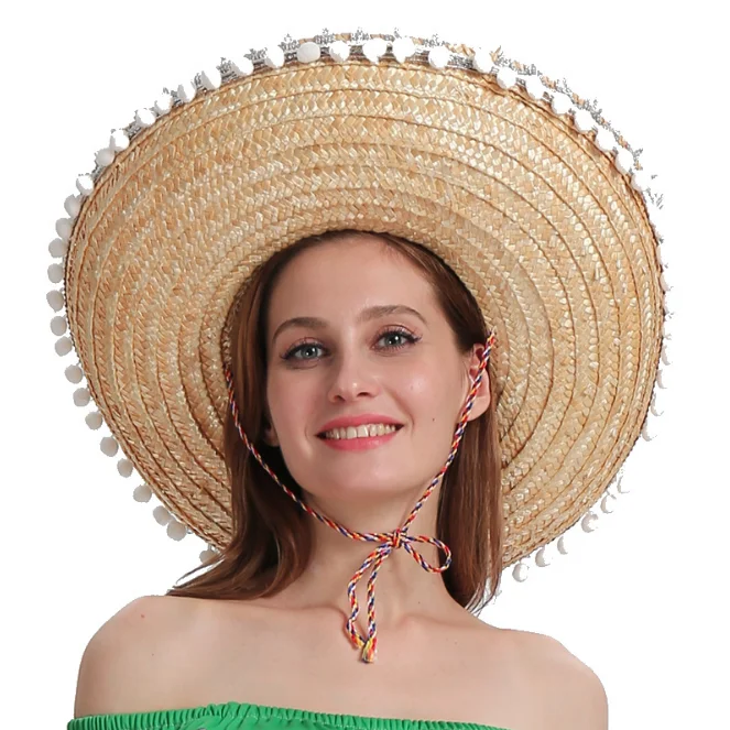 Decorations for Fiesta Carnival Festivals Birthday Theme and Party Supplies Mexican Sombreros Playa Straw Hat