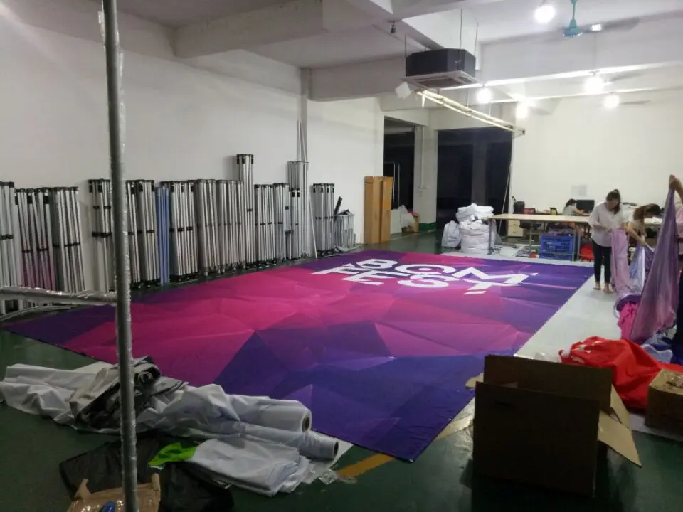 Print Customized Backdrop Strong Color Fastness Cloth Fabric Banner for Event