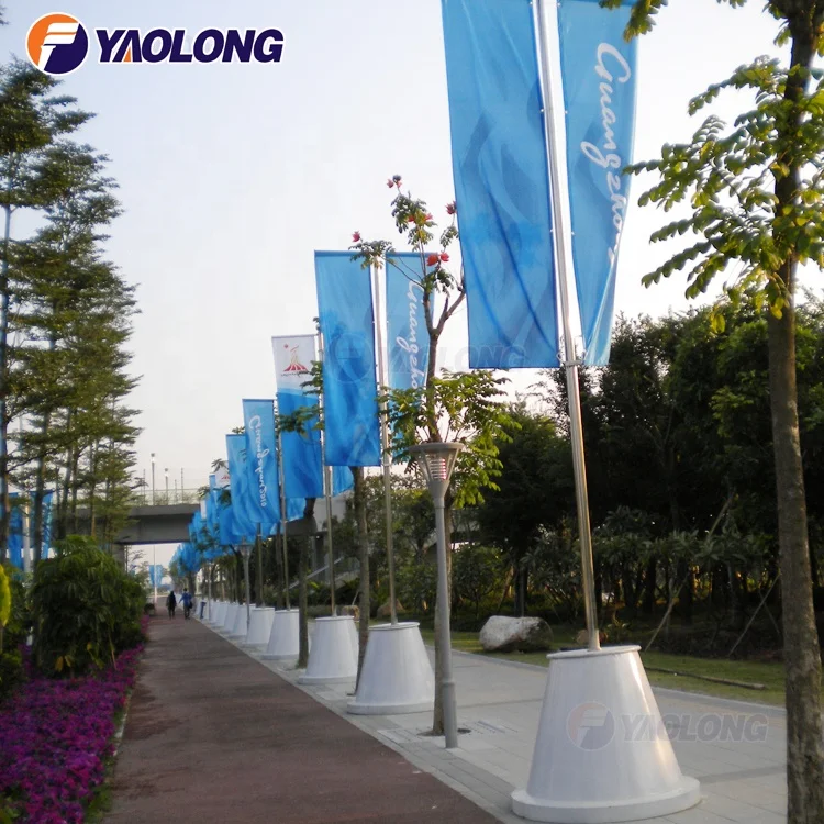 6ft 3m stainless steel flag and banner flagpole malaysia fly banner pole for sale