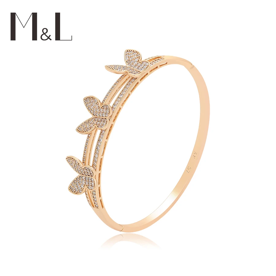 X000728916 Xuping Jewelry chain diamond bracelet women 18K gold plating Butterflies are beautiful with diamonds fashion bangles