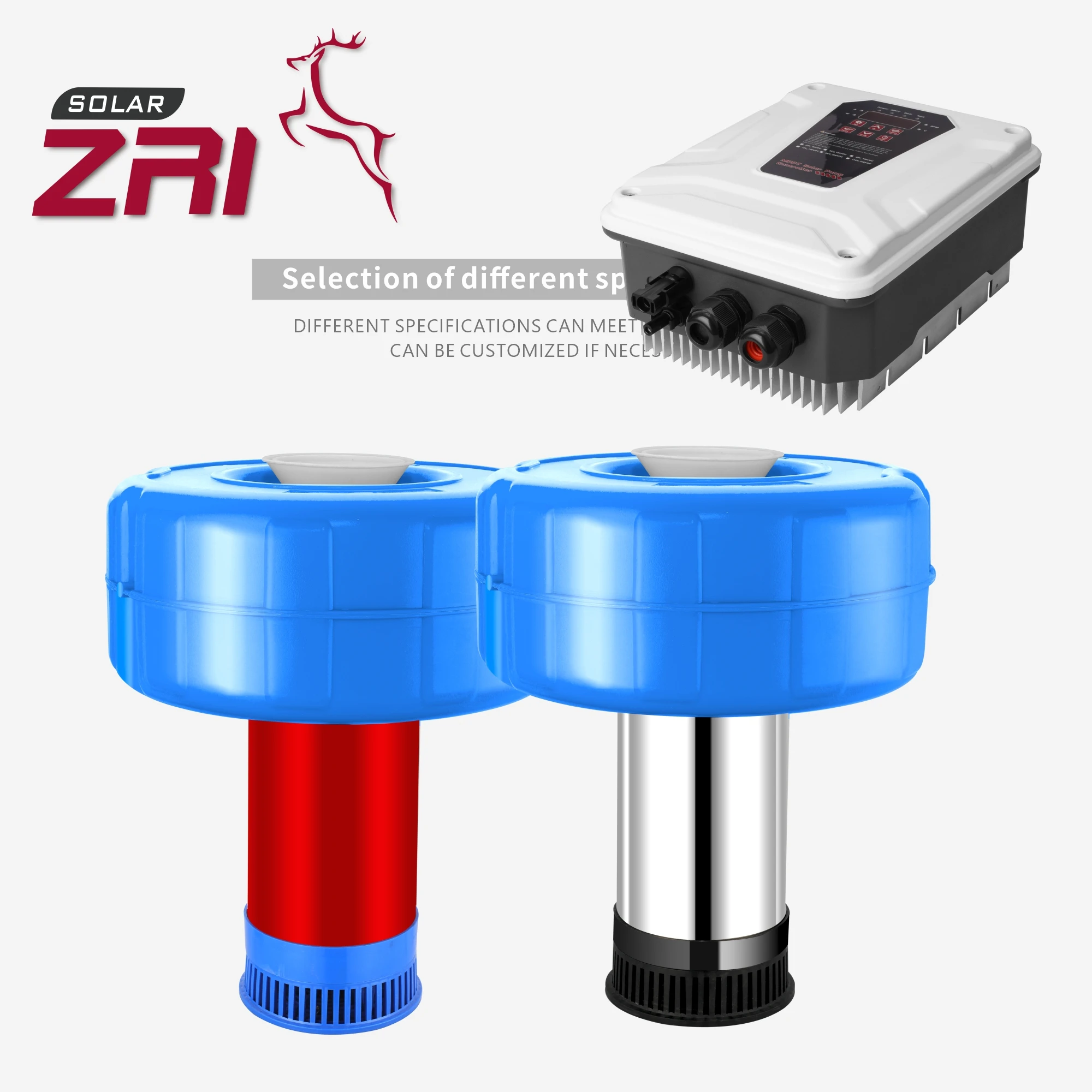 AC/DC Гибридный 1HP солнечный DC кислородный аэратор для пруда