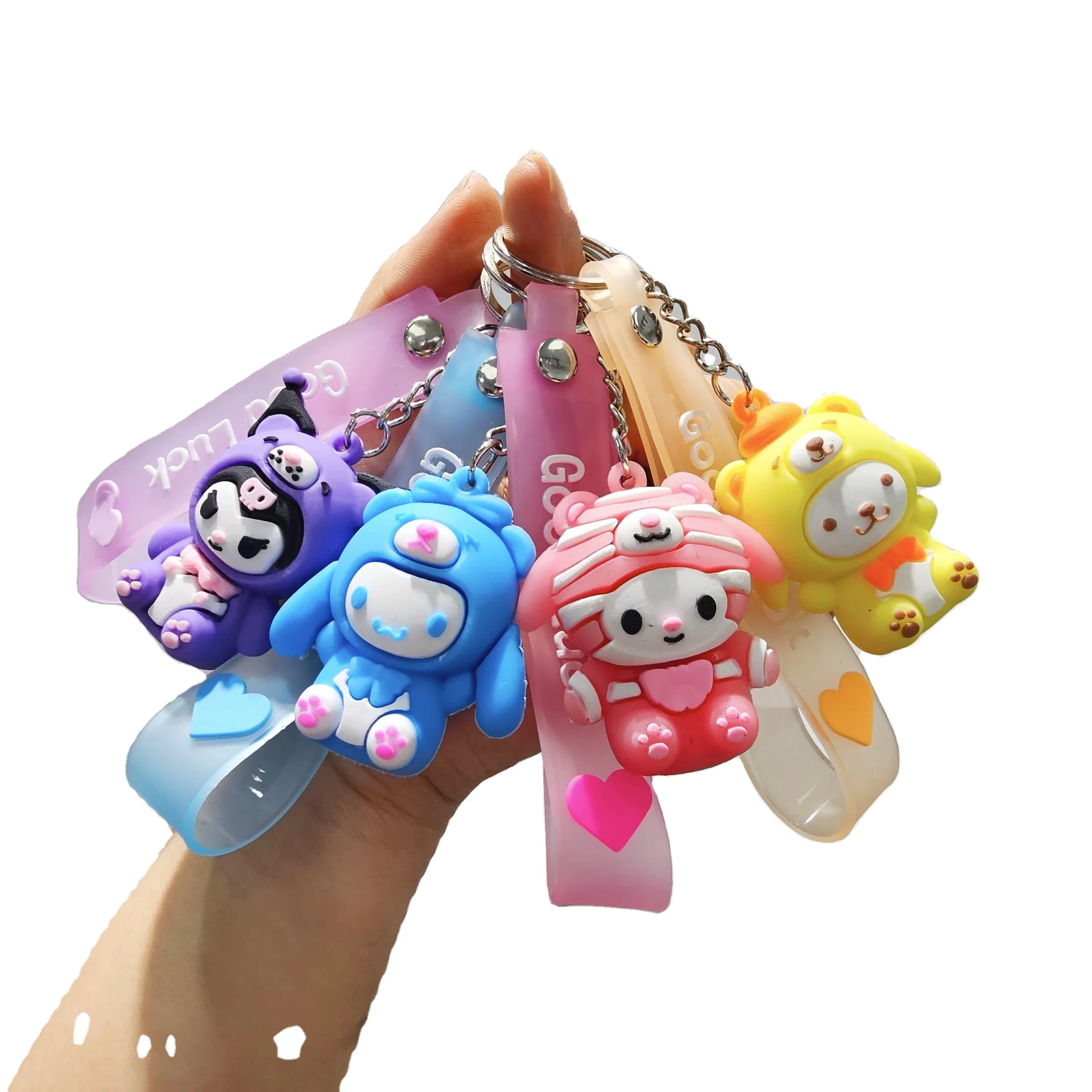 New 3D PVC Cartoon Japanese Anime Key Chain Rings Bag Backpack Car Pendant Kawaii  Keychain