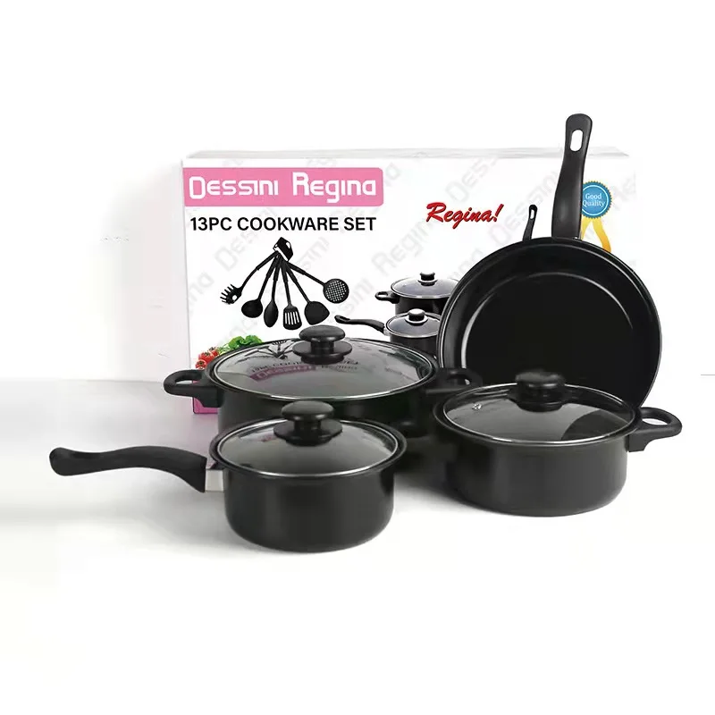 Горячая Распродажа, антипригарная кухонная сковорода 13 шт., запасные горшки, набор посуды для вок