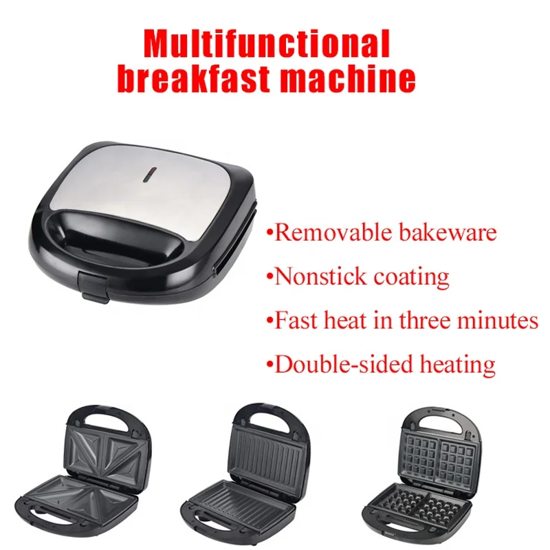 High quality waffle bread machine electric breakfast sandwich maker