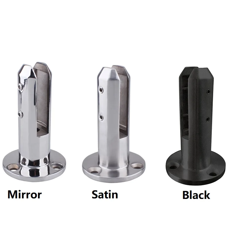 HL FACTORY RICE Stainless Steel Glass round Clamp Glass Spigots Stairs Railing Pool Balcony Fence Floor Glass Mounting Brackets