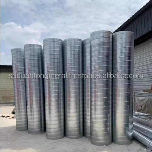HVAC Iron sheet exhaust pipe spiral smoke pipe wind-resistant exterior exhaust pipe