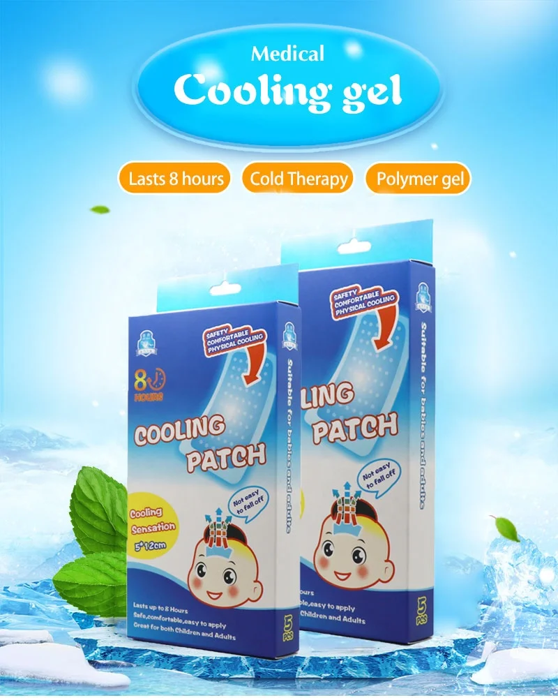 Cooling Patch Fever Relieve Headache Hydrogel Cooling Patch Jiebao Fever Cooling Gel Patch