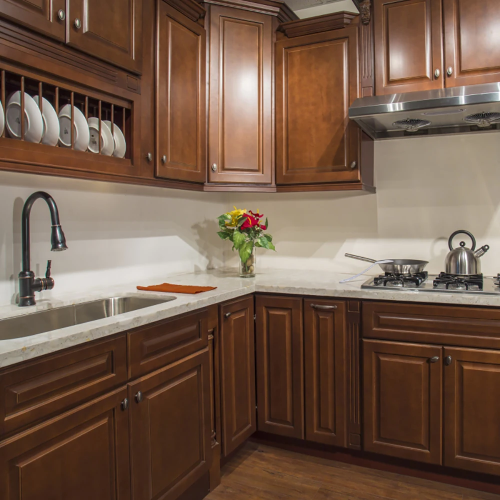 Wholesale Price Modern Design Kitchen Solid Wood Ready To Assemble Base Kitchen Cabinets With Hinges