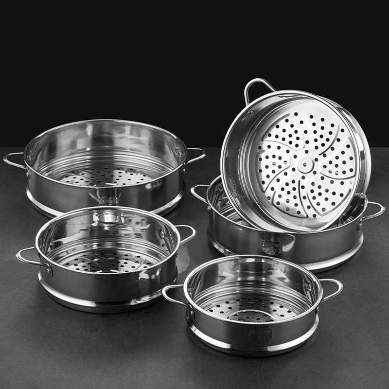 304 Stainless Steel Steamer Baby Fob Bun Dumpling Momo 316 Stainless Steel Steamer Cooker