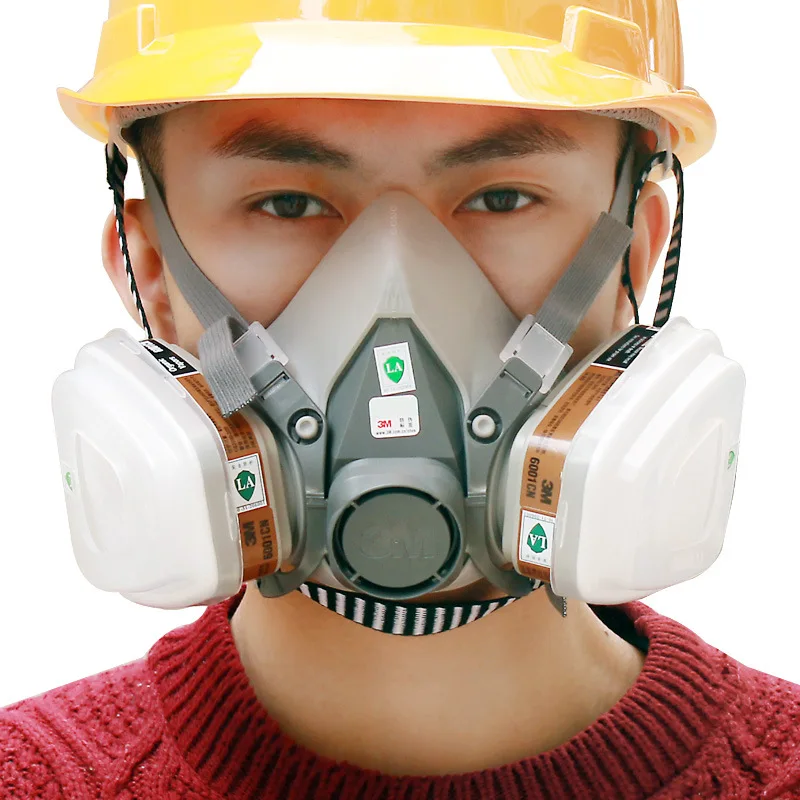 3M 6200 Half Face Painting Spraying Respirator Set Gas Mask Safety Work Filter Dust Mask with Filter Box