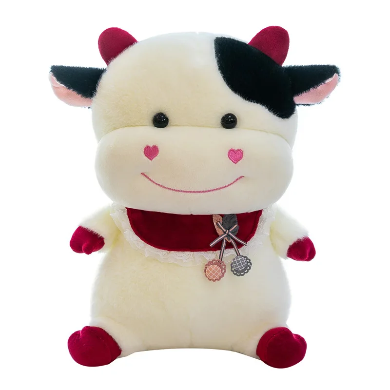 Custom Plush Toys Kawaii Cows Cartoon Stuffed Animal Baby Dolls Children Girls Christmas Gifts Plushies With Low Moq