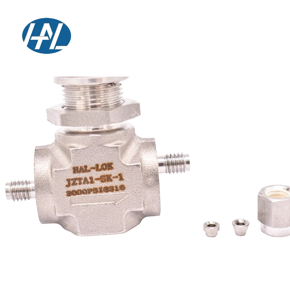 316 stainless steel ferrule needle valve small flow needle valve high pressure and high temperature resistant stop valve 1 / 16