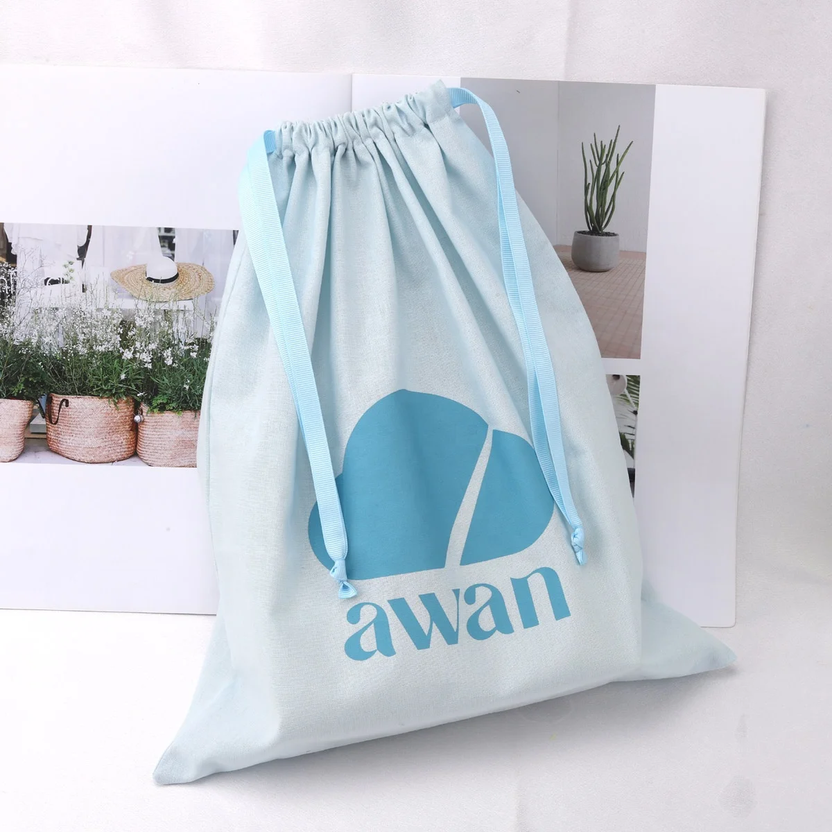 ODM Factory New Design Cotton Linen Drawstring Shopping Clothes Bag For Handbag Reusable Muslin Gift Packing Dust Pouch
