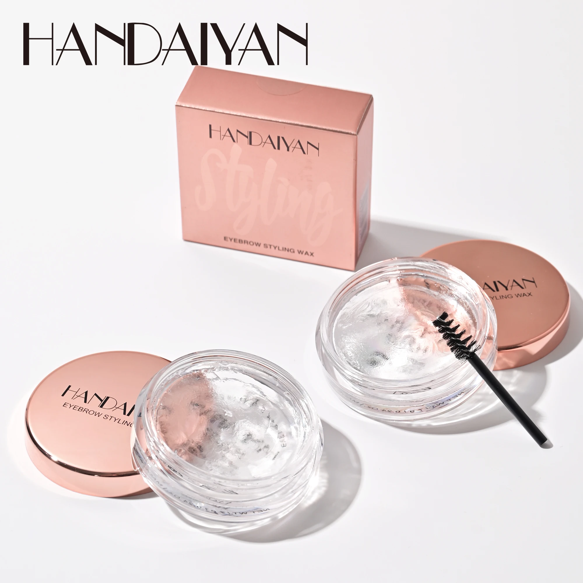 Handaiyan Eyebrow Gel Soap Wax Clear Water Proof Vegan Long-lasting Tinted Private Label Makeup Vegan Eyebrow Wax Soap