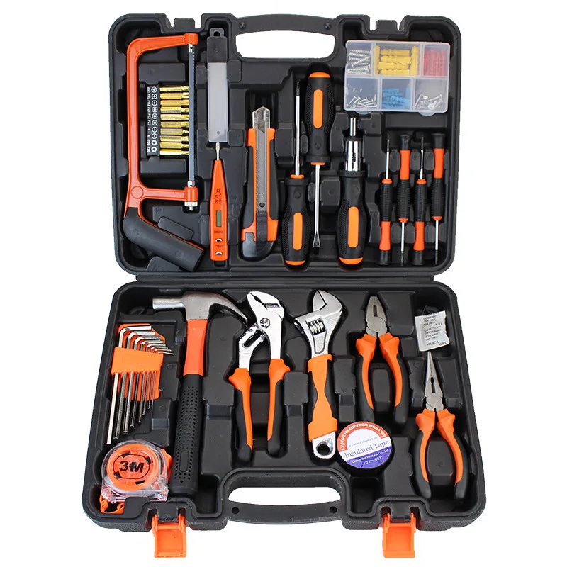 RDT Multi-Function Hardware Set Household and Car Repair Combo Kit Manual Tool Box Includes Combination Tools
