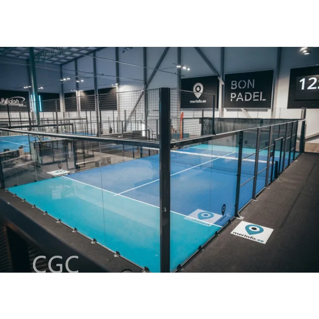 Professional Manufacturers12Mm Thickness Tempered Glass Rubber Padel Tennis Court