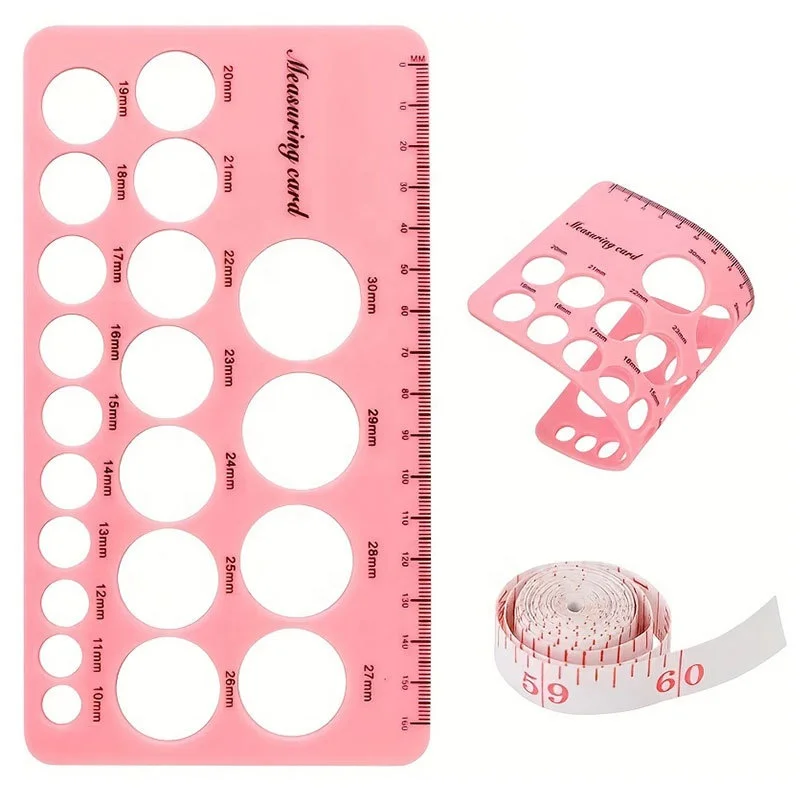Children Drawing Stencils Measurement Soft Measuring Tool Sizer Card Reusable Silicone Flange Breast Nipple Measuring Ruler