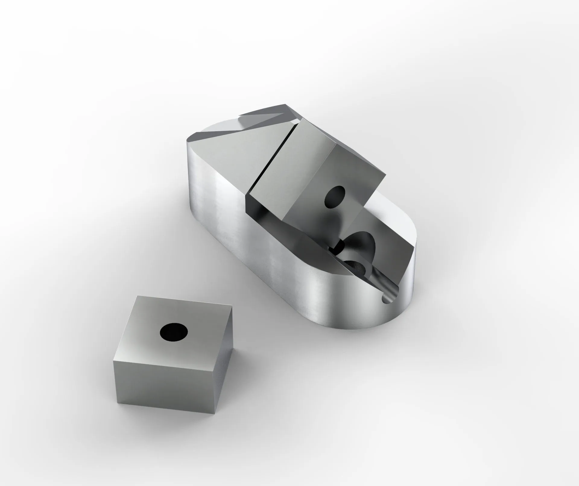 Plastic shredder knife seat/holder