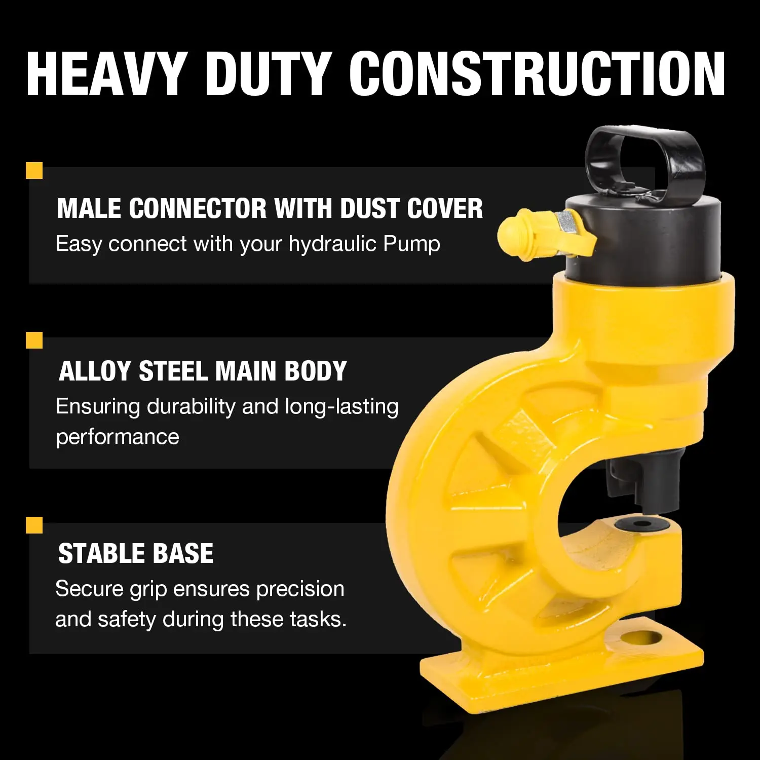 CH-60 Electric Cordless 31-Ton Hydraulic Multi-Tool Bus Bar Knockout Puncher for 20mm Iron 10mm Steel Stainless & Copper Plate