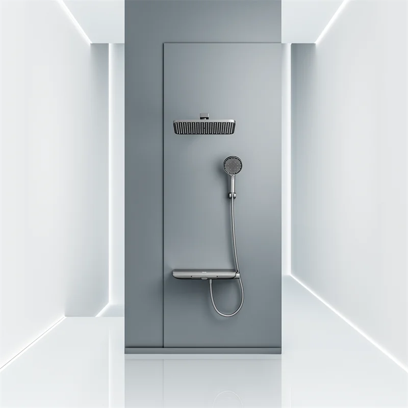 Bathroom thermostatic shower fixtures three function new design Smart shower with Lumbar jet massage