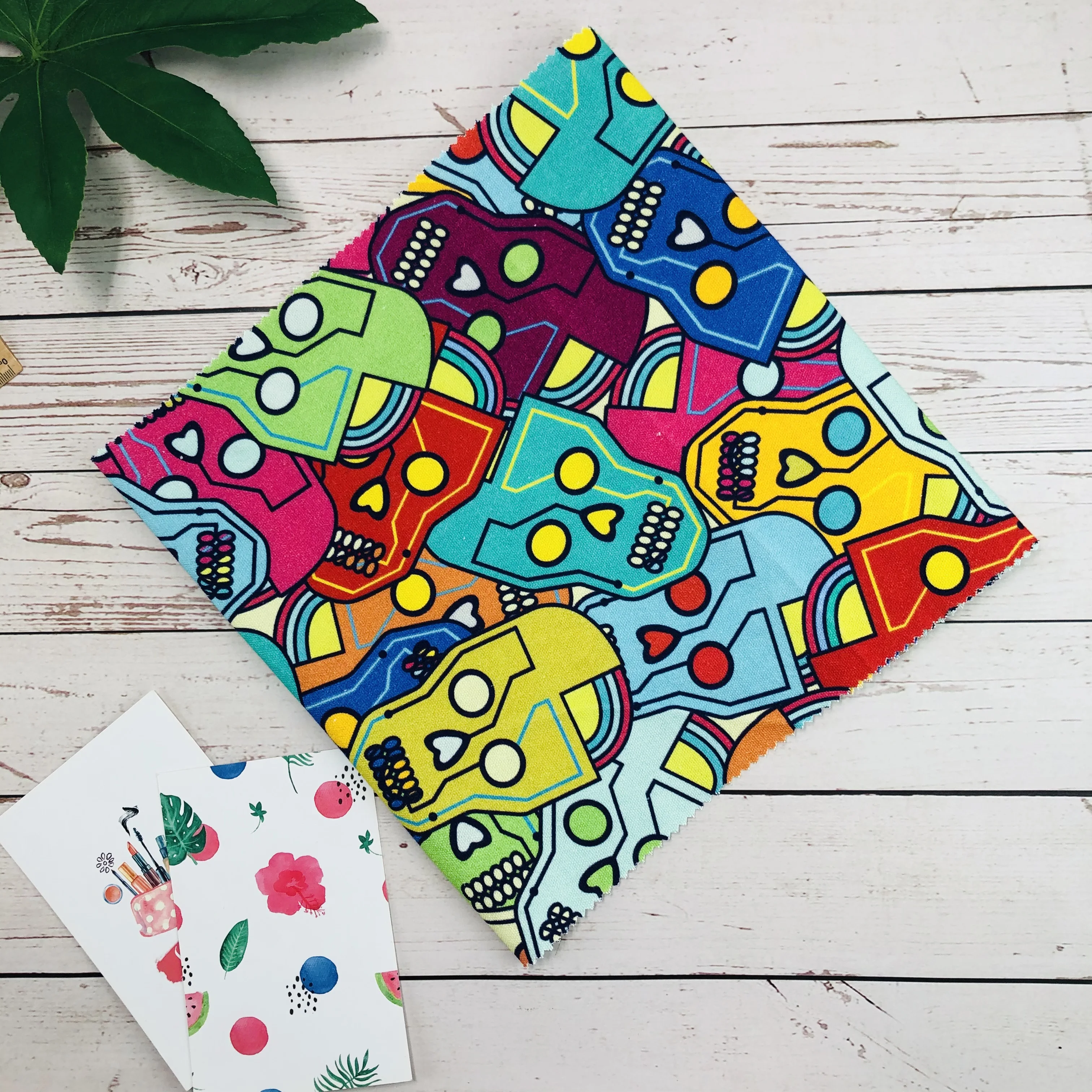 High Quality Custom Cartoon Cotton Character Design Printing Canvas Fabric for Shoes Bag