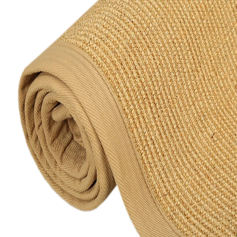 high end rectangle natural rug sisal fiber bedroom floor mat