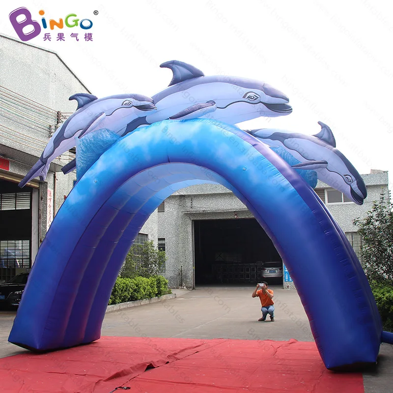Bingo Events Inflatable Dolphin Marine Animal Inflatable Advertising Arch For Sale