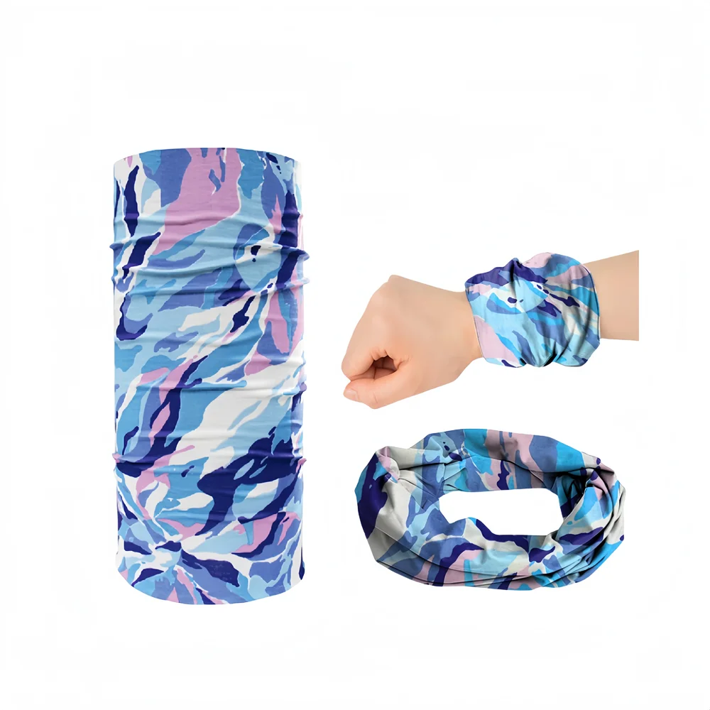 Facemask sports multi-functional magic headscarf ice silk seamless scarf supplier