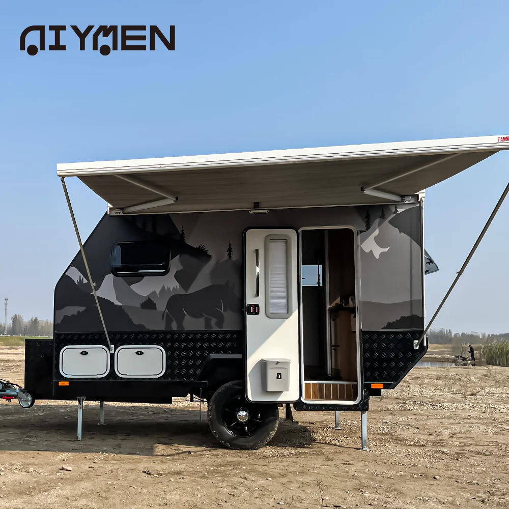 Hybrid Australian Standard Offroad Tiny Triple Bunk Bed Caravan Mini Semi-trailer Camper