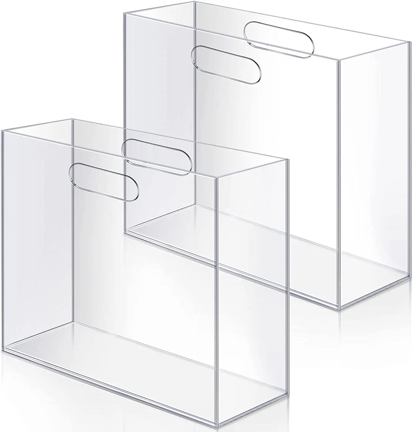 Customized office desktop manager school supplies transparent acrylic desktop file storage box