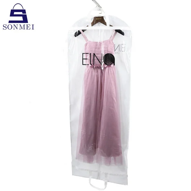PVC evening wedding dress garment bag transparent cloth dust cover
