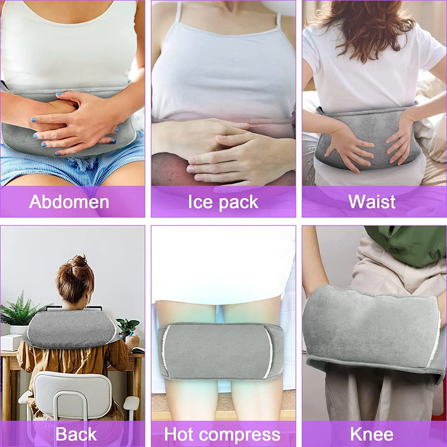 Durable Water-filling Hot-water Bottles Cheap Flush Hot Water Bag with Waist Belt